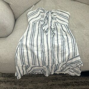 The Impeccable Pig Striped Jumpsuit - White and Black